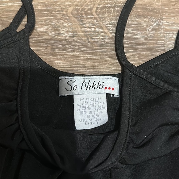 So Nikki Girl’s Black Flow Tank Top - Size Large - Picture 3 of 3